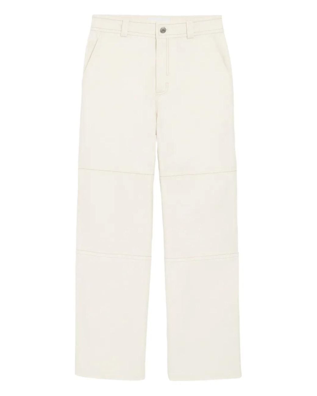 AMI Katoenen Cargo Broek in het White voor heren