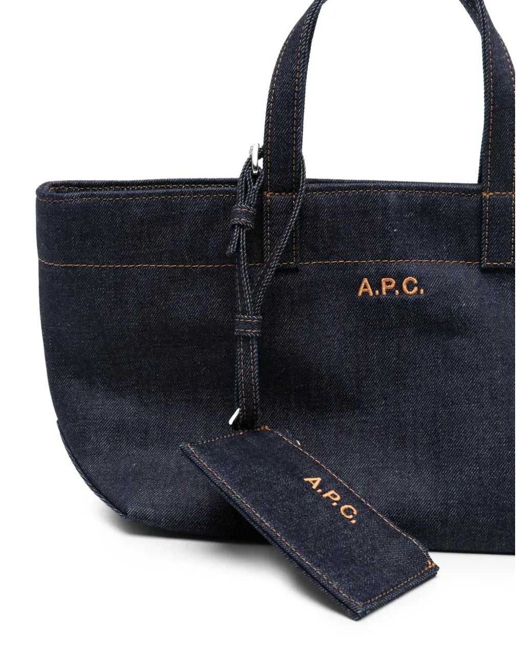 A.P.C. Blue "Le Drummer Toile" Small Bag