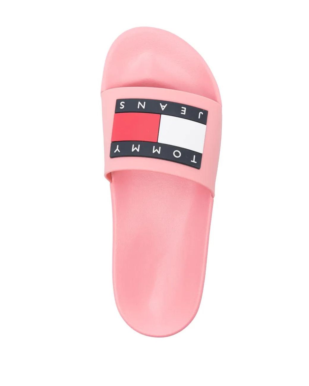 Tommy Hilfiger Pink Flag-Logo Pool Slides