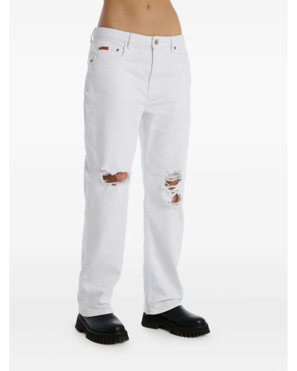 No44 White Saint Distressed Jeans