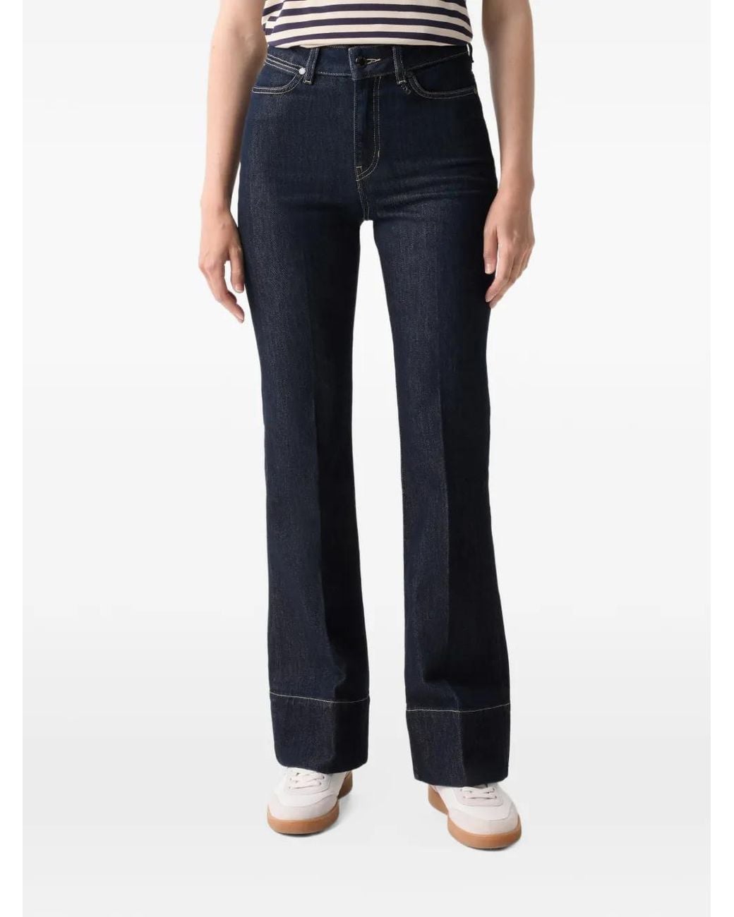 Bogner Blue Devin Pressed-Crease Flared Jeans