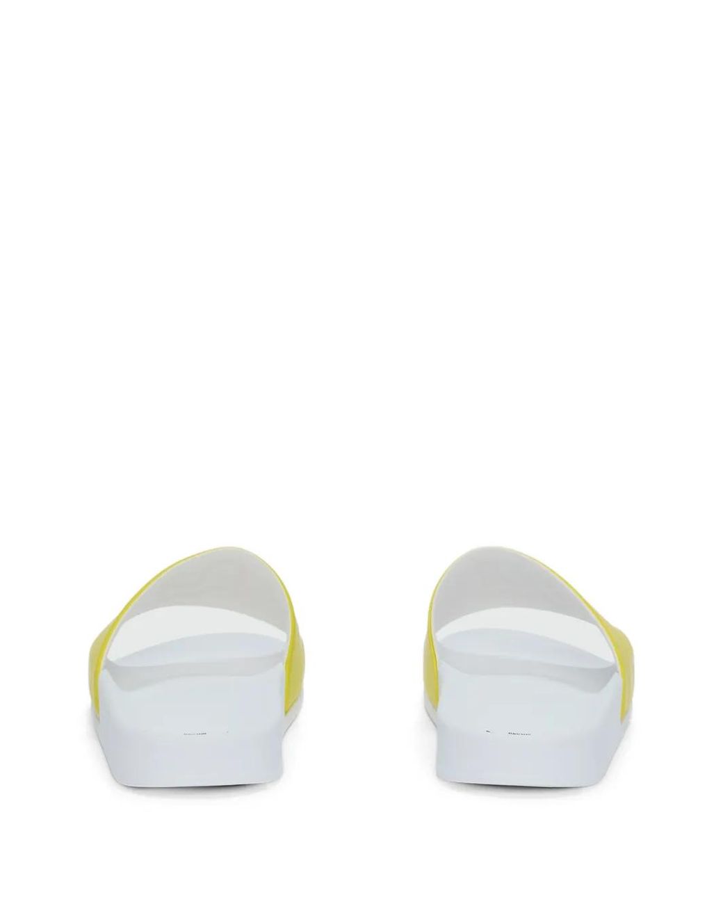 MSGM Yellow Embossed-Detail Slides for men