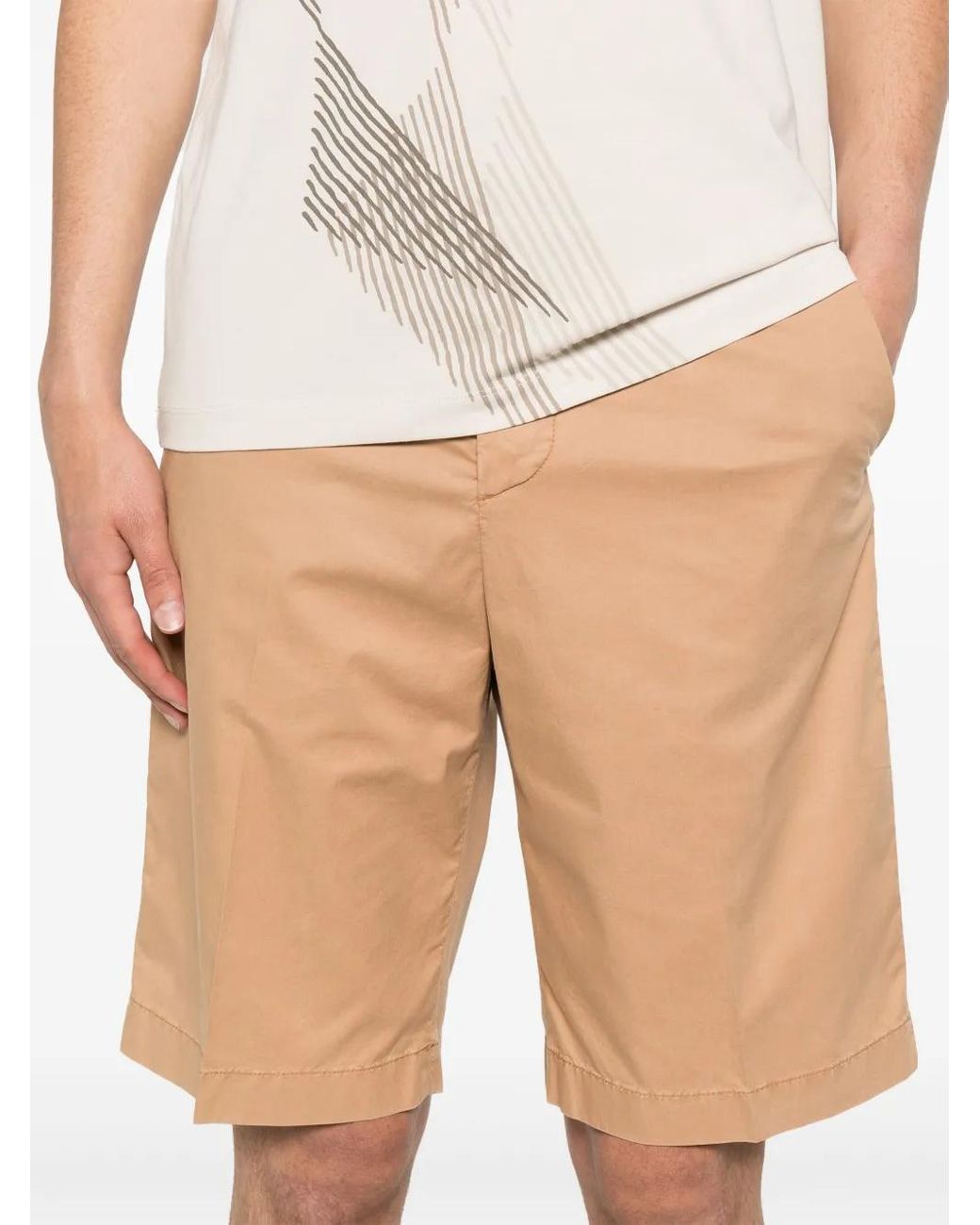 Corneliani Natural Short En Coton Mélangé for men