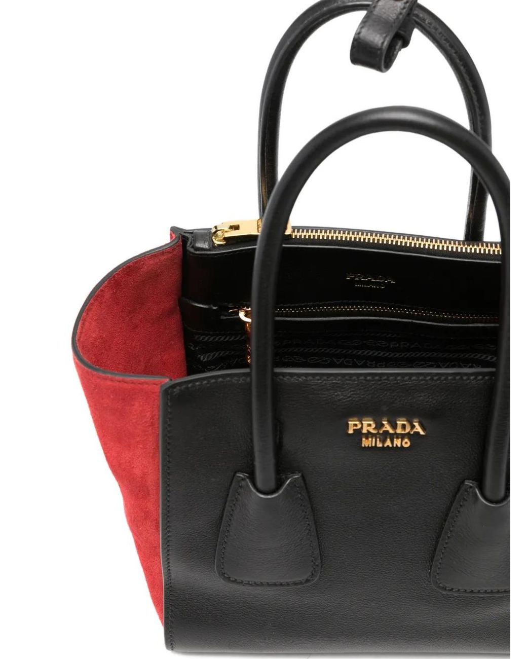 Prada Black Logo-Detail Tote Bag
