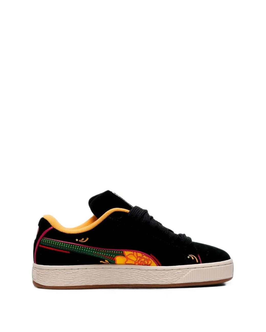 PUMA Black Suede Xl La Catrina Low-Top Sneakers for men