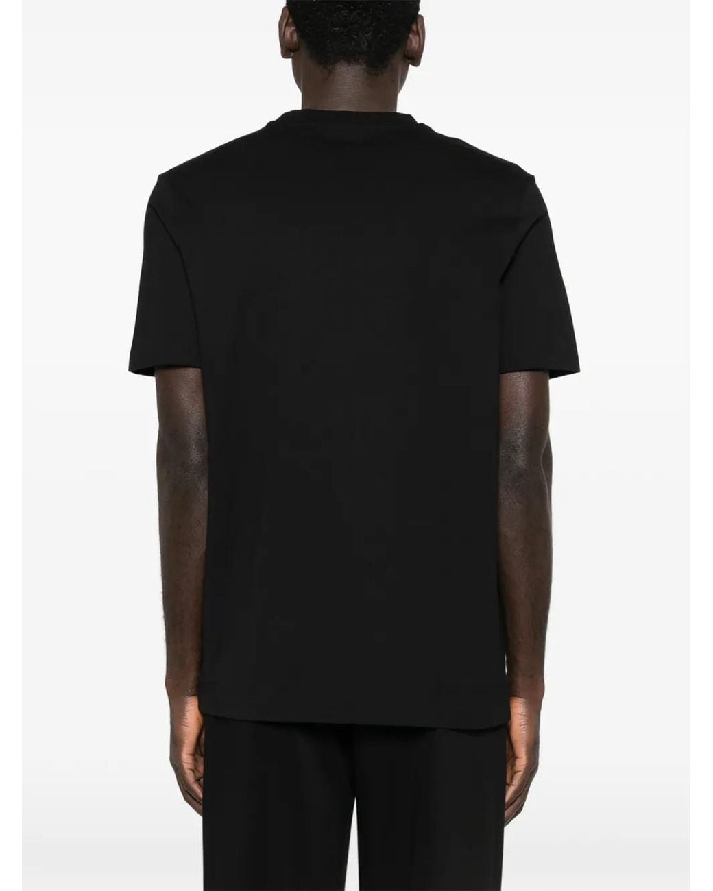 Boss Black Cotton-Jersey T-Shirt With Logo Artwork for men