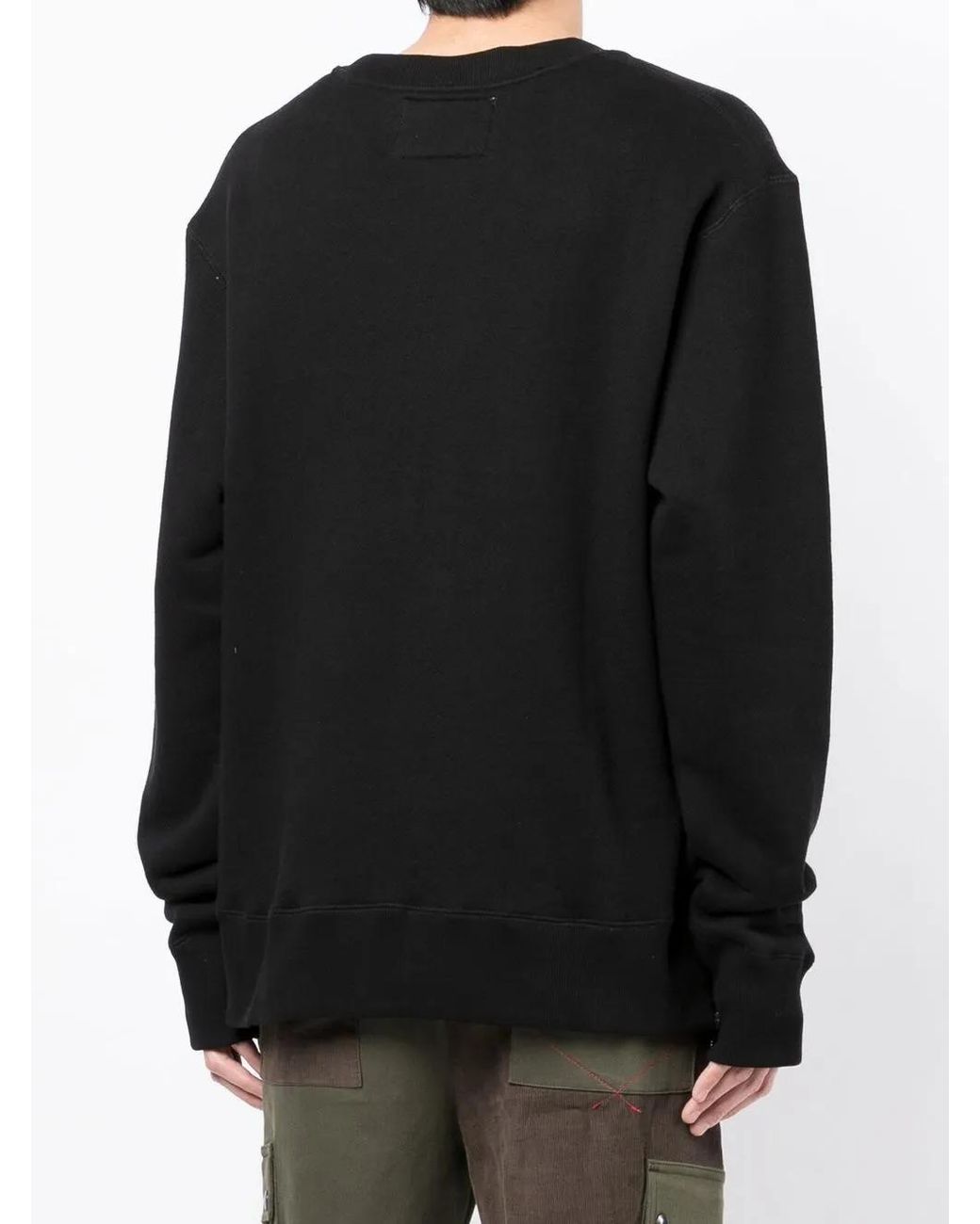 The Power for the People Black Logo-Print Detail Sweatshirt for men