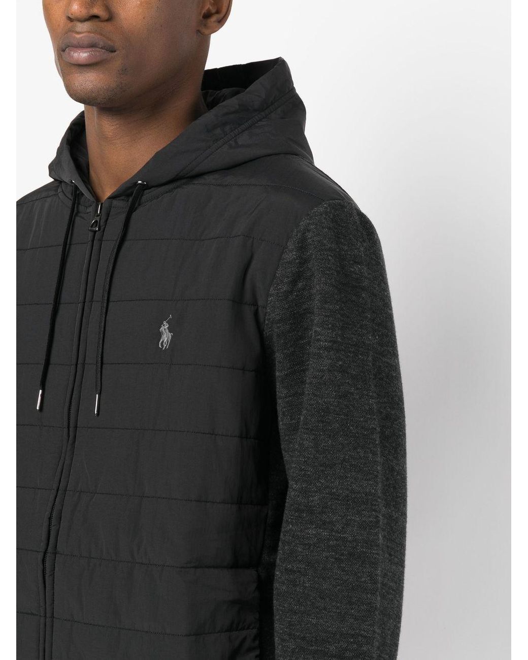 Polo Ralph Lauren Hybrid Polo-motif Hooded Jacket in Black for Men | Lyst