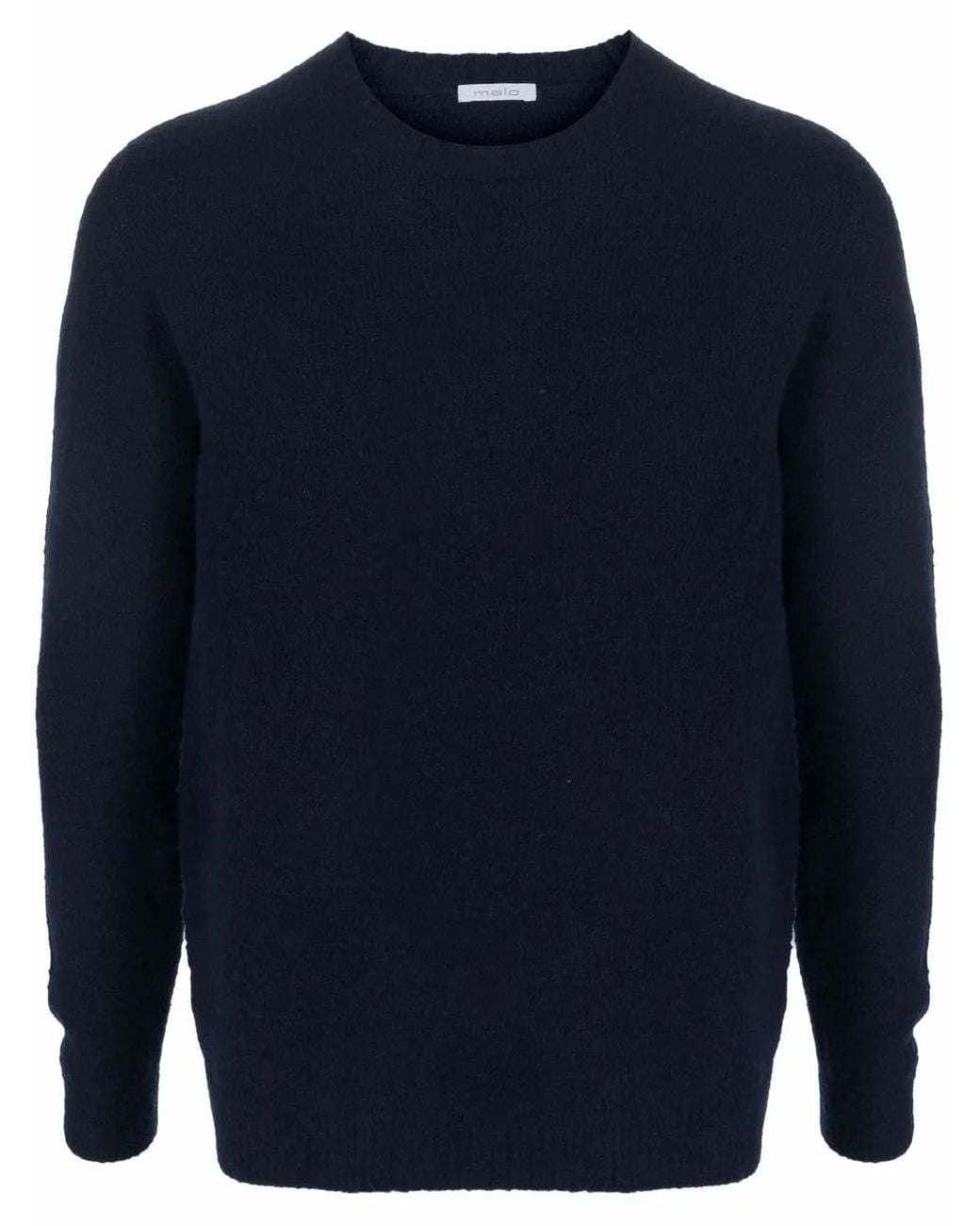 Malo Blue Crew-Neck Knitted Jumper for men