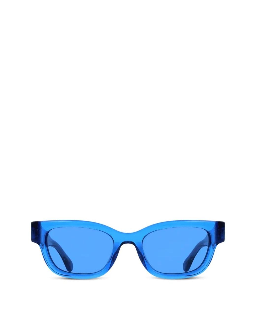 Ferragamo Eyewear Blue Gancini Rectangle-Frame Sunglasses