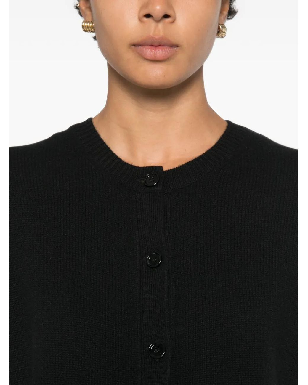 Allude Button-Up Vest in het Black