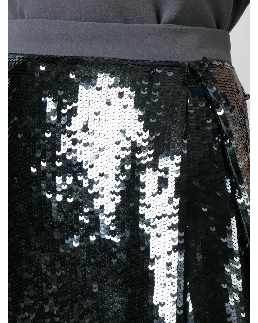 Gonna A Portafoglio Con Paillettes di Tibi in Black