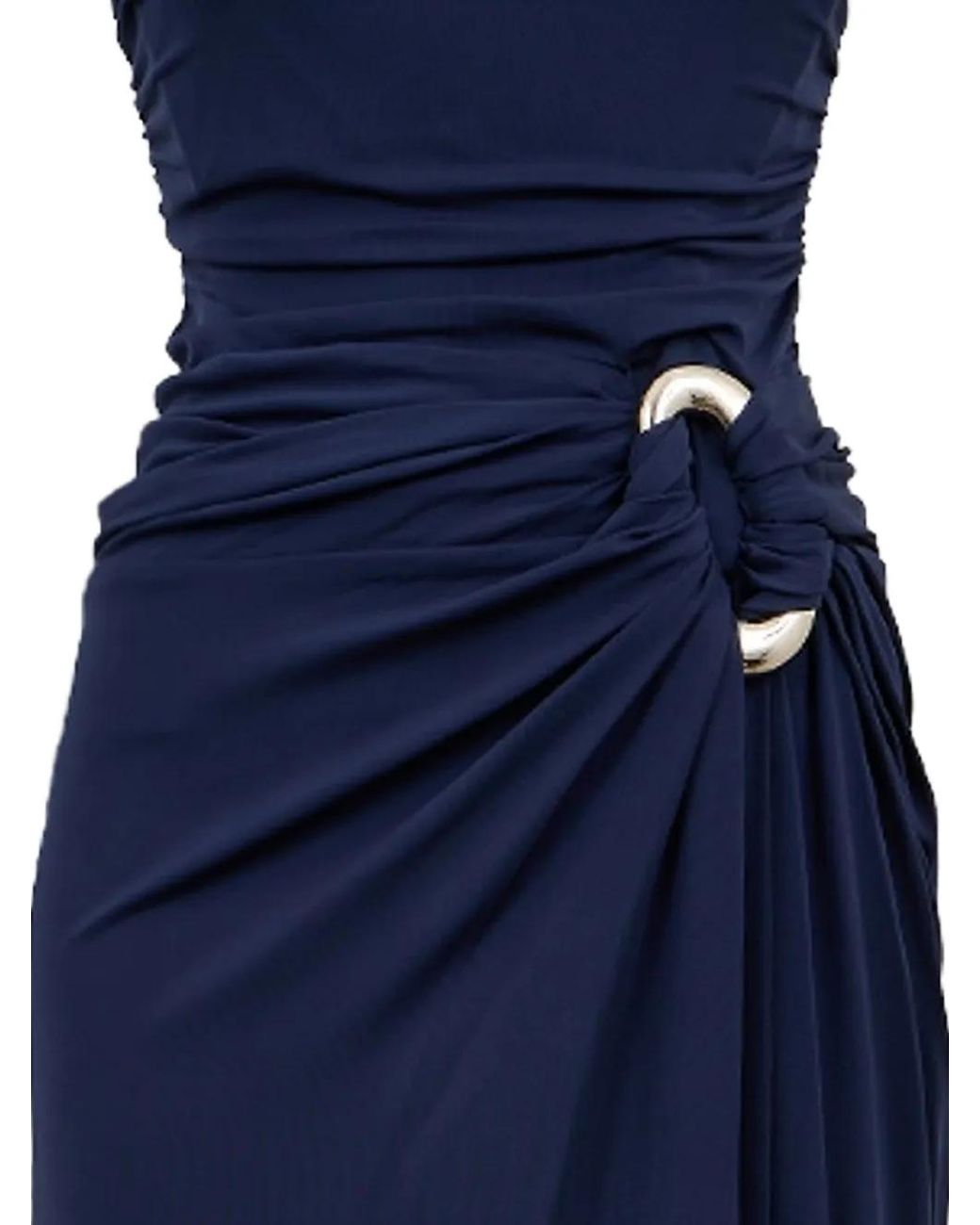 Jonathan Simkhai Blue Emma Draped Strapless Gown
