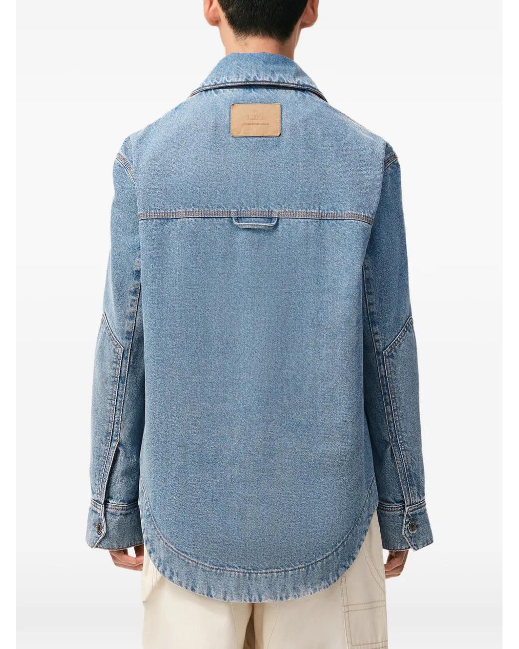 AMI Blue Cotton Ami De Coeur Worker Overshirt