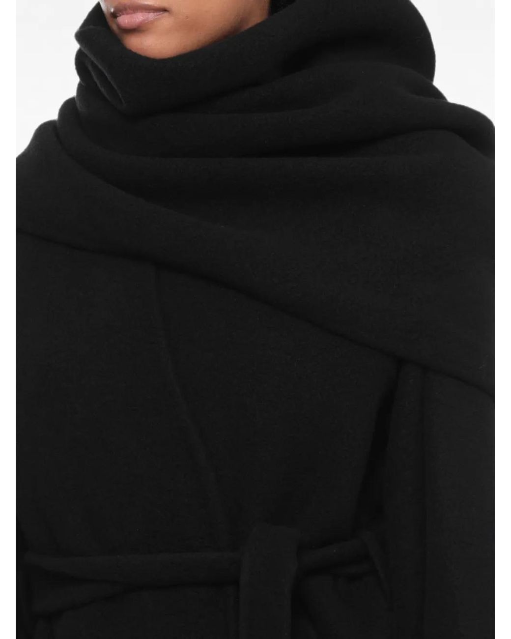 Abrigo Con Capucha Rick Owens de color Black