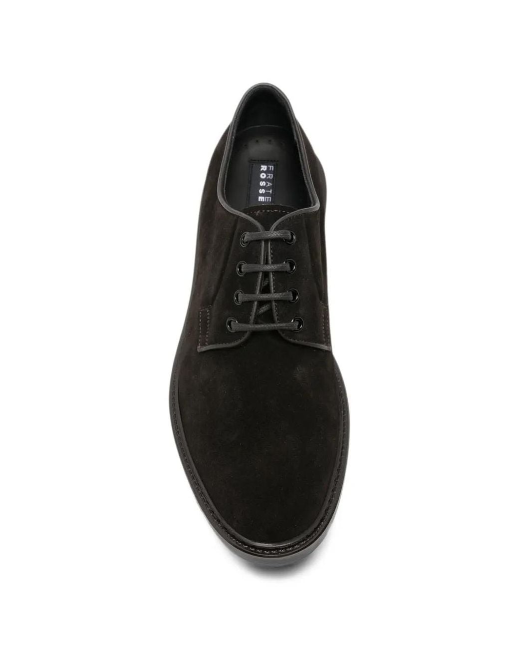 Fratelli Rossetti Black Suede Lace-Up Derby Shoes for men