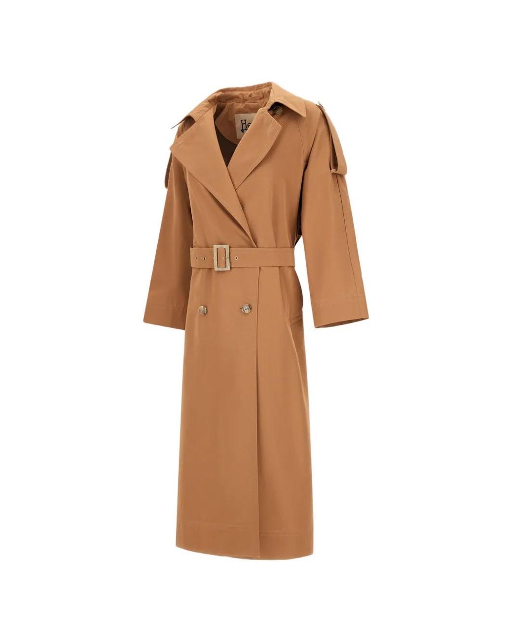 Herno Brown Button Belted Jacket