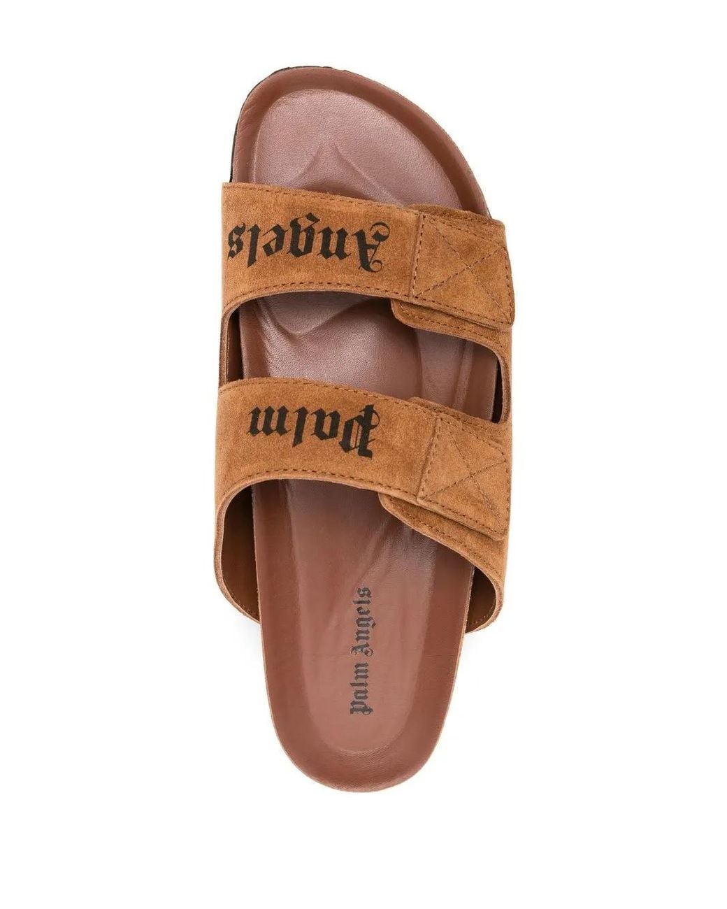 Palm Angels Brown Leather Sandals for men