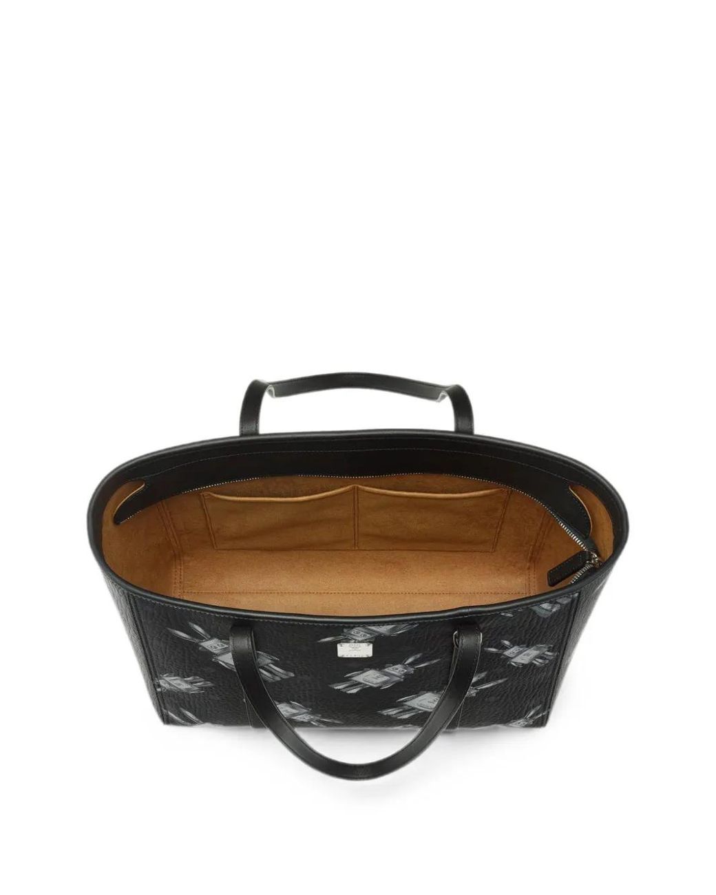 MCM Black Cabas À Imprimé Visetos Et Motif Lapin