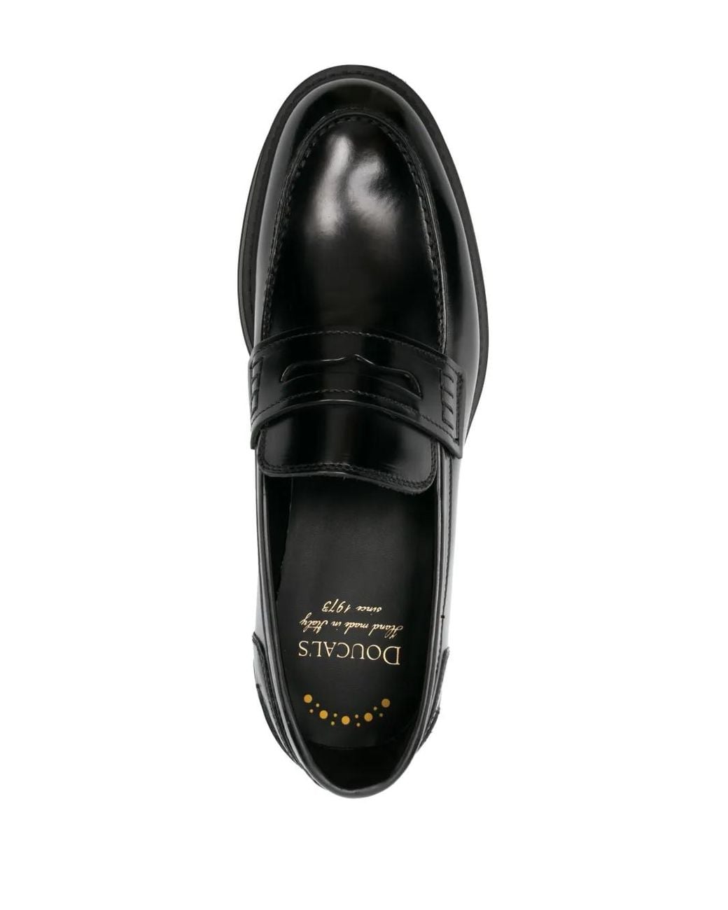 Doucal's Black Leather Loafers for men