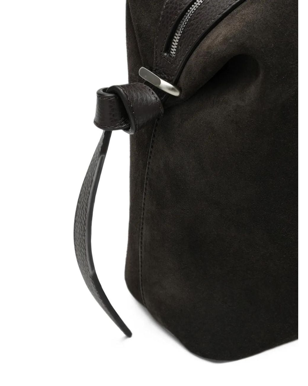 Yuzefi Black Brioche Suede Tote Bag