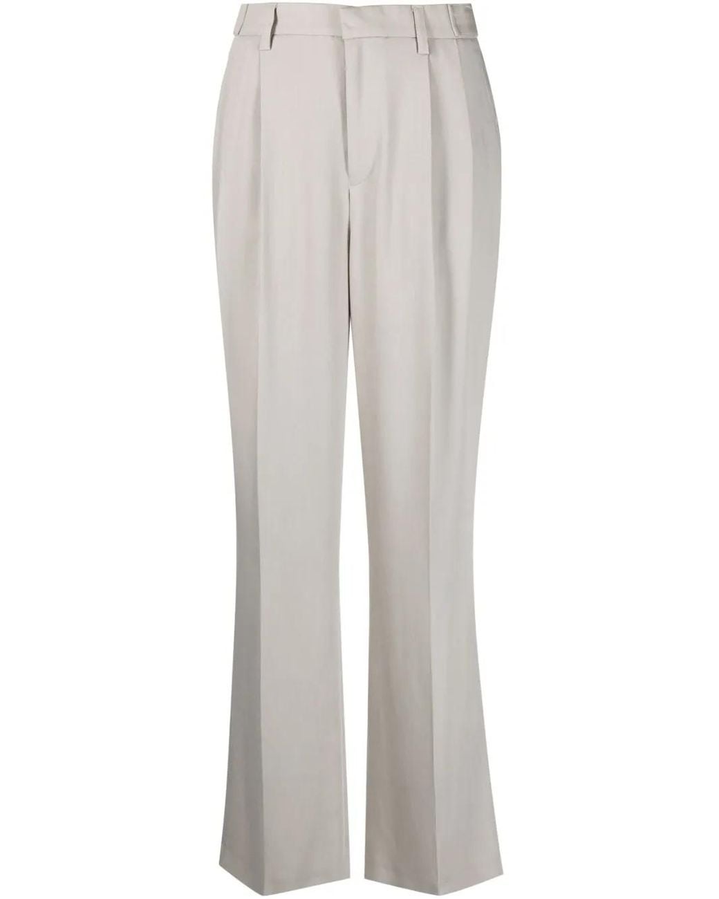 M I S B H V White Straight-Leg Tailored Trousers