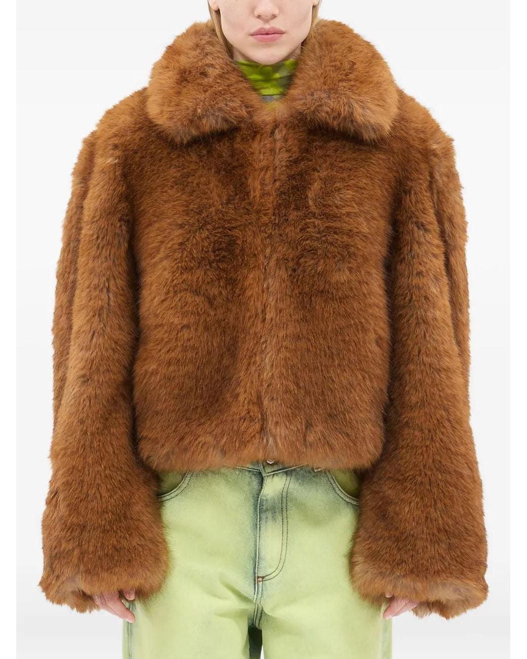 MSGM Brown Zip-Fastening Jacket