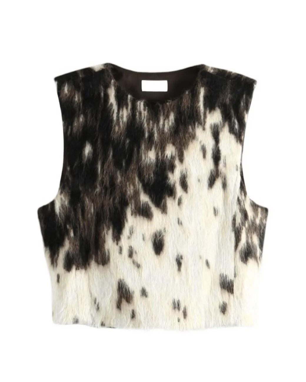 Lemaire Black Faux-Fur Tie-Back Top