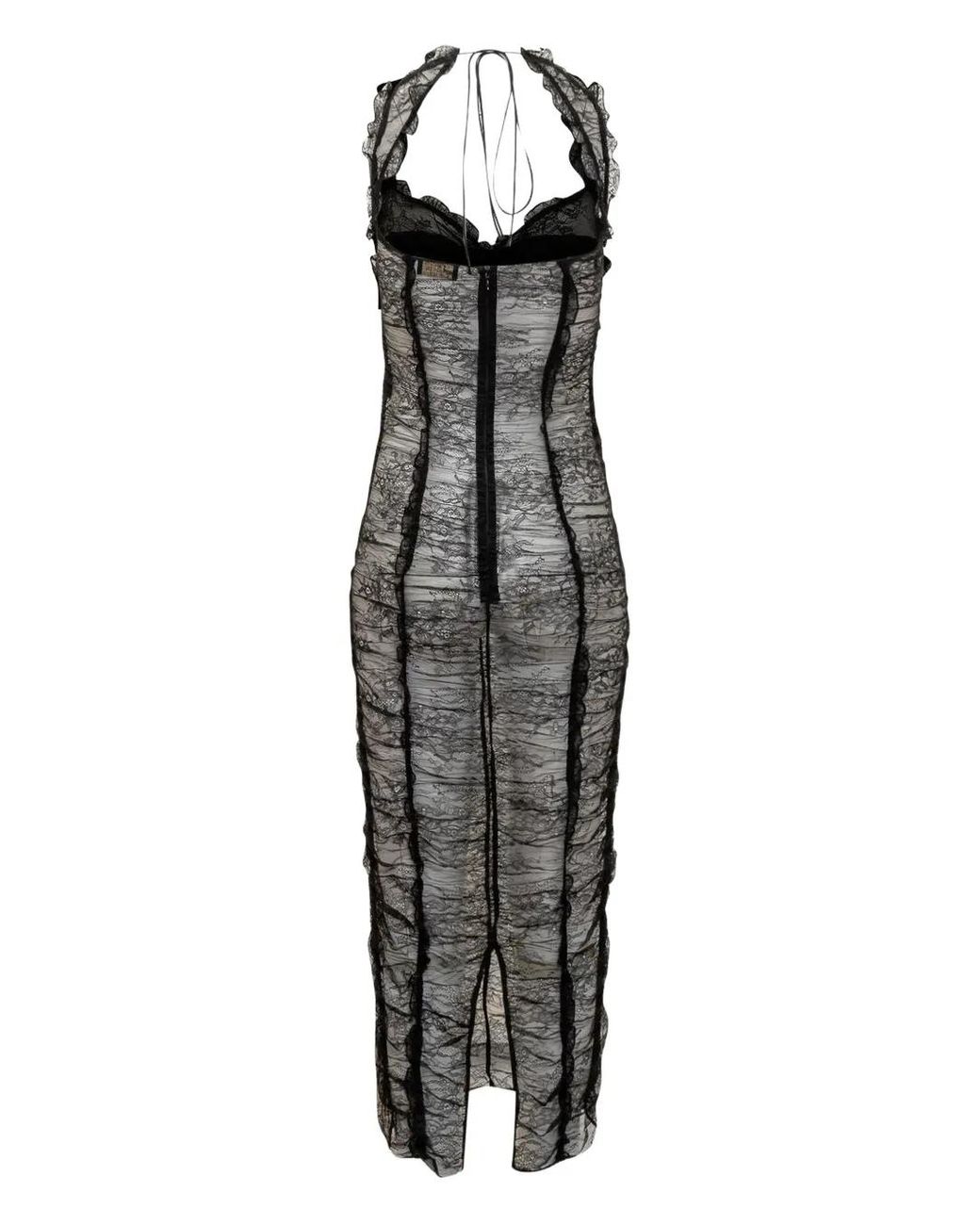 De La Vali White Pampato Midi Dress