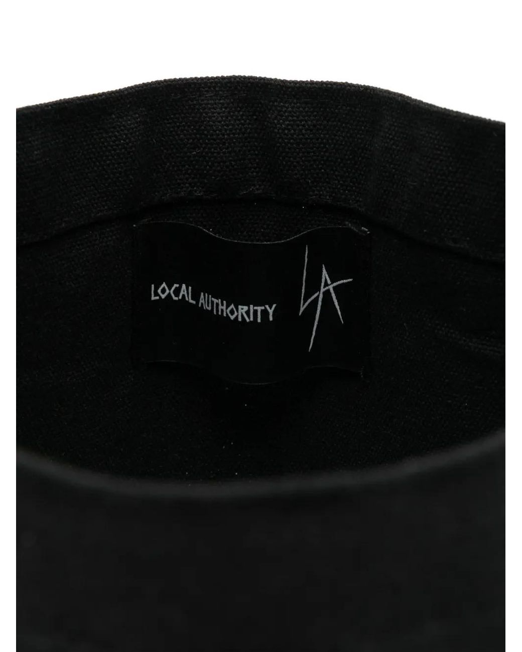Local Authority Black Graphic-Print Tote Bag