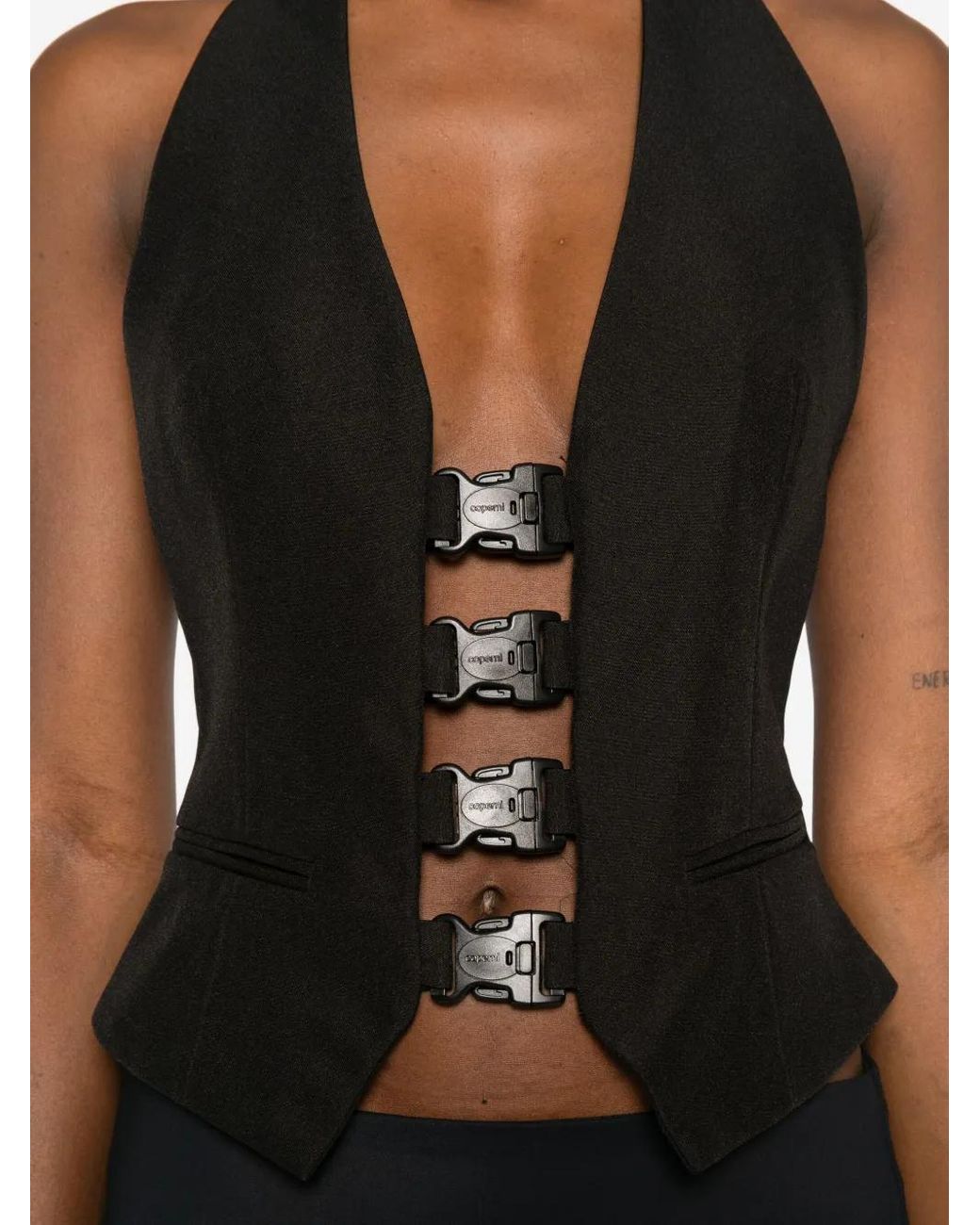 Coperni Black Buckle-Fastening Waistcoat