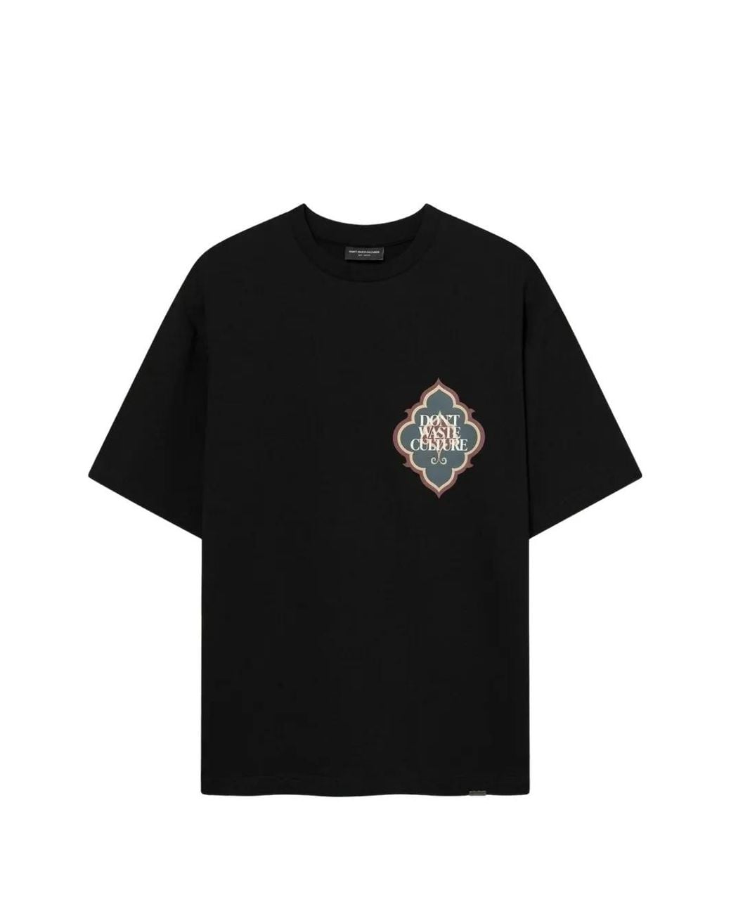 don't waste culture Black Logo-Print Short-Sleeve T-Shirt for men