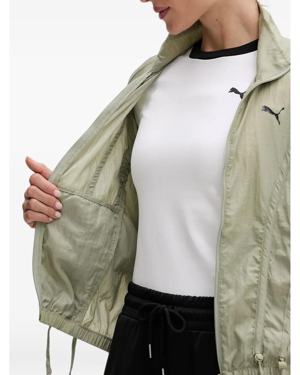 PUMA Multicolor Dare To Drawstring-Hem Panelled Jacket