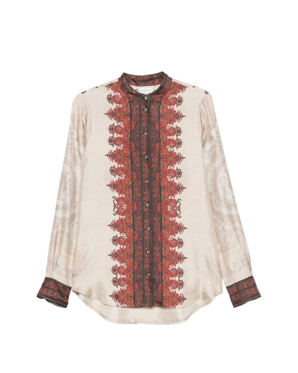 Pierre Louis Mascia Pink Paisley-Print Silk Shirt