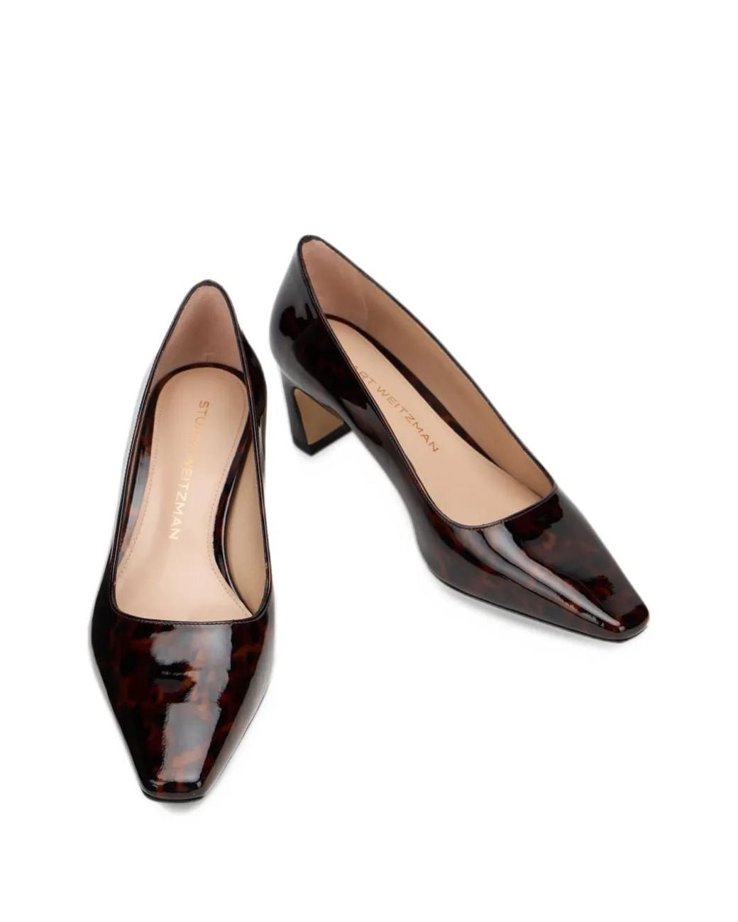 Stuart Weitzman Brown Stassi Tortoise-Effect Pumps