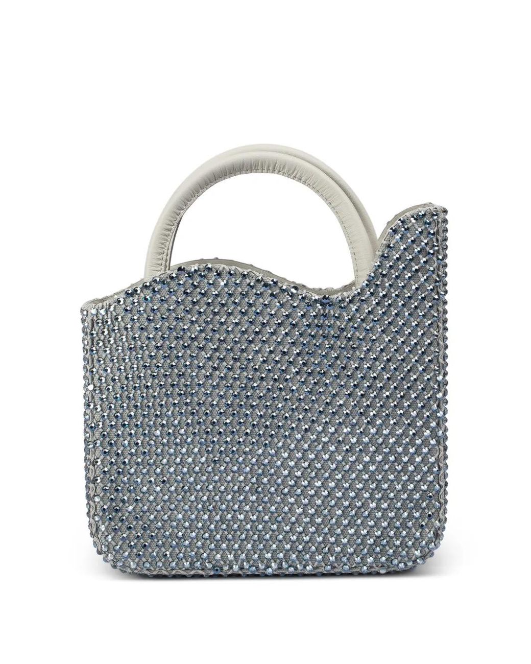 Le Silla Blue Small Ivy Crystal-Embellished Tote Bag