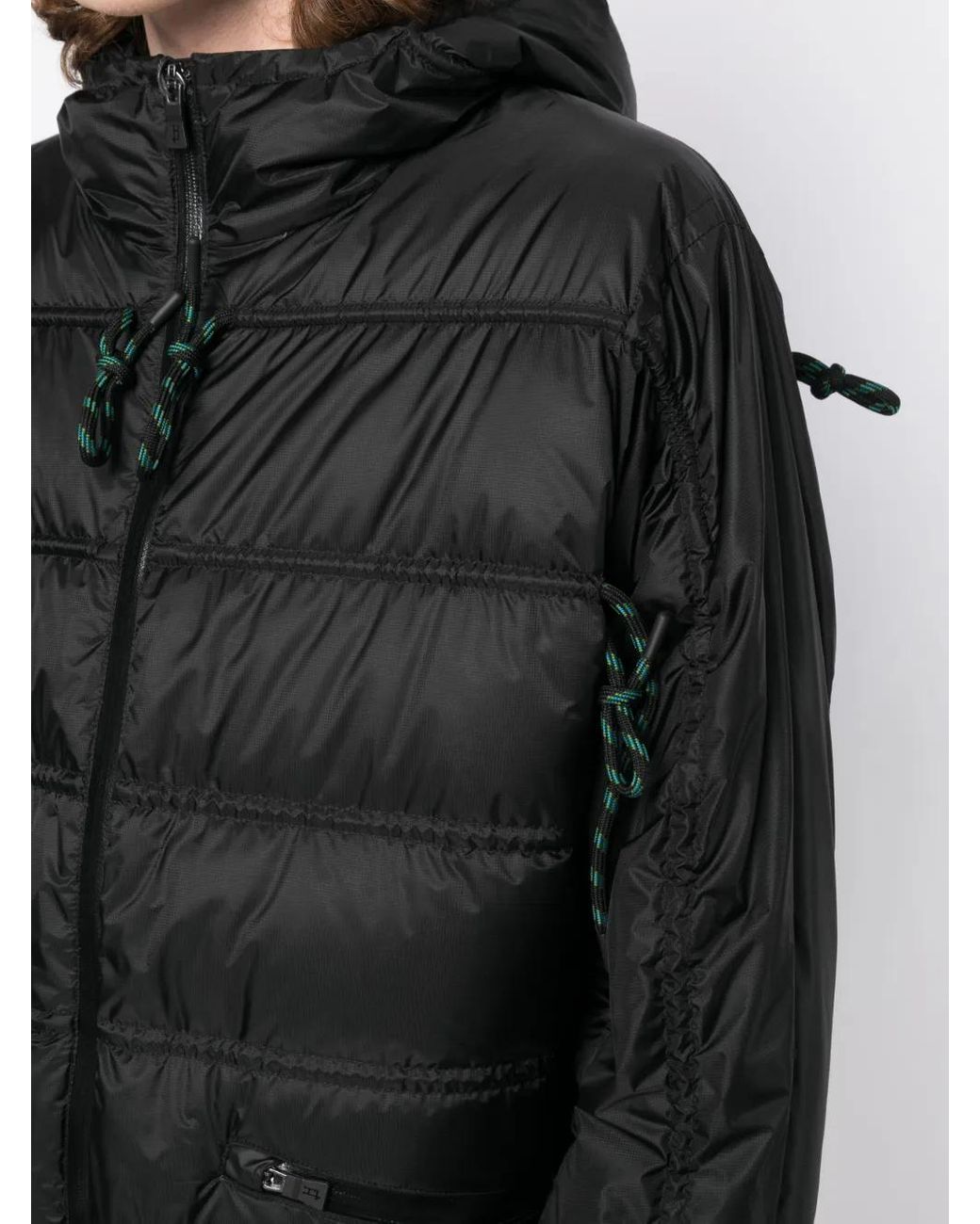 Herno Black Zipped Hooded Padded Jacket for men