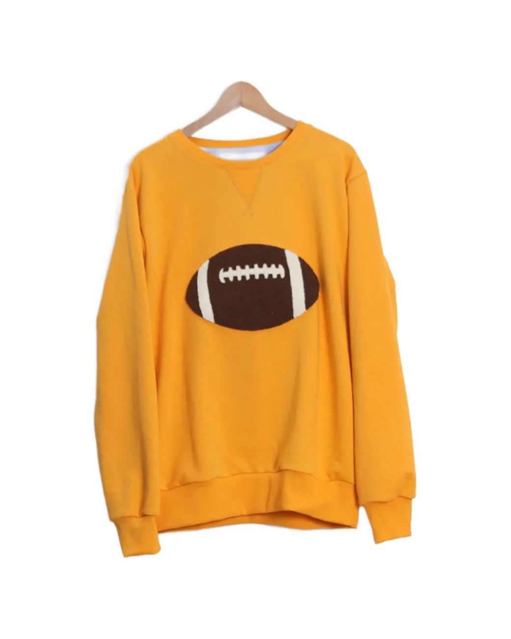 LC23 Orange Football-Patch Sweater for men