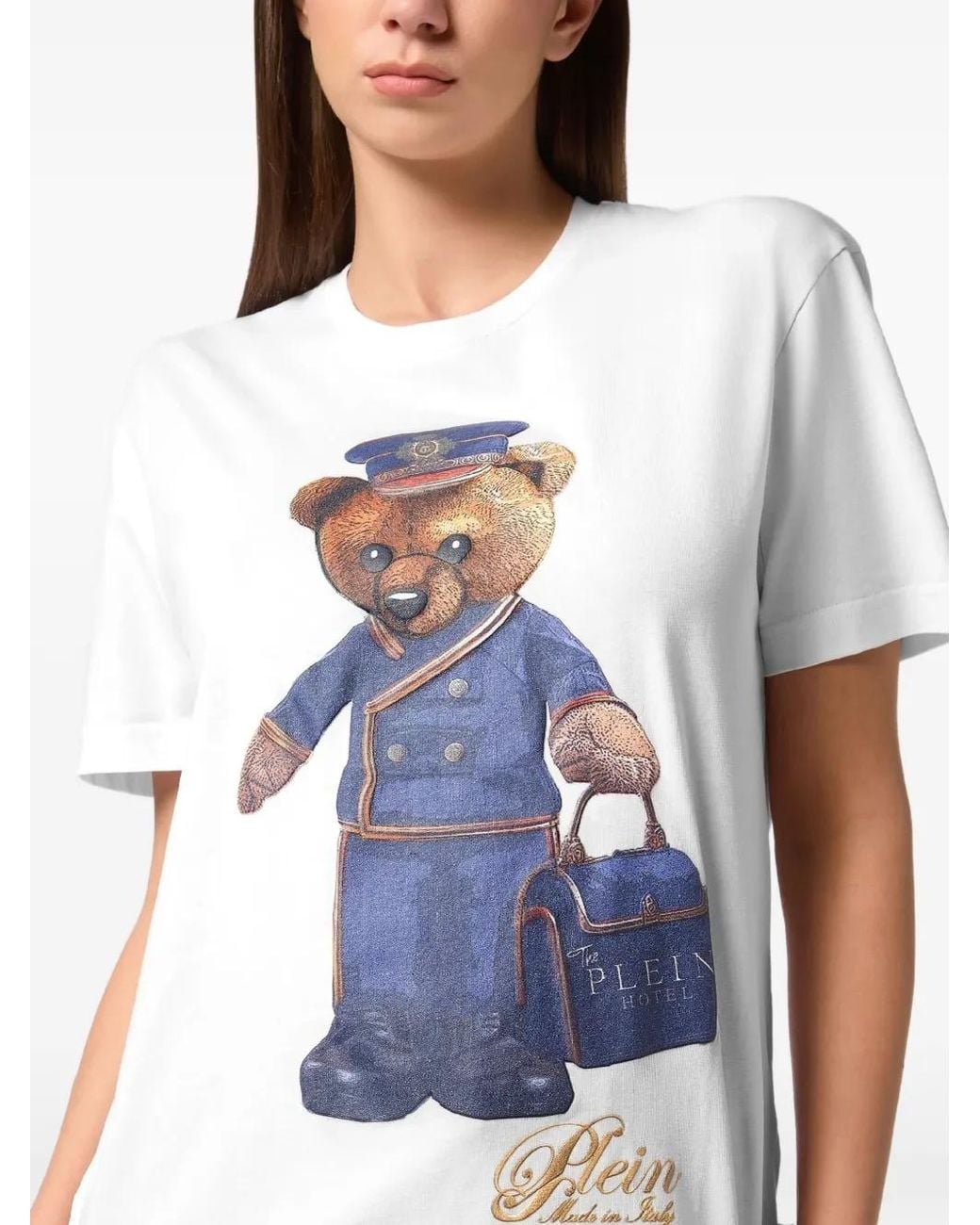 Philipp Plein Blue Fit Teddy Doorman T-Shirt