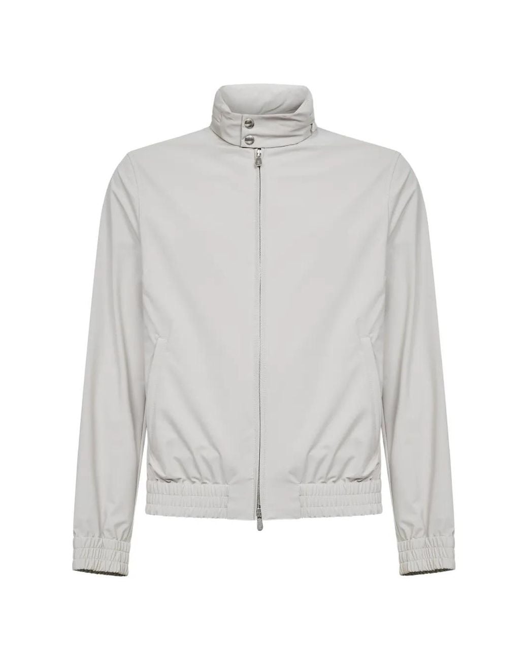 Brunello Cucinelli White Water Resistant Linen Blend Jacket for men