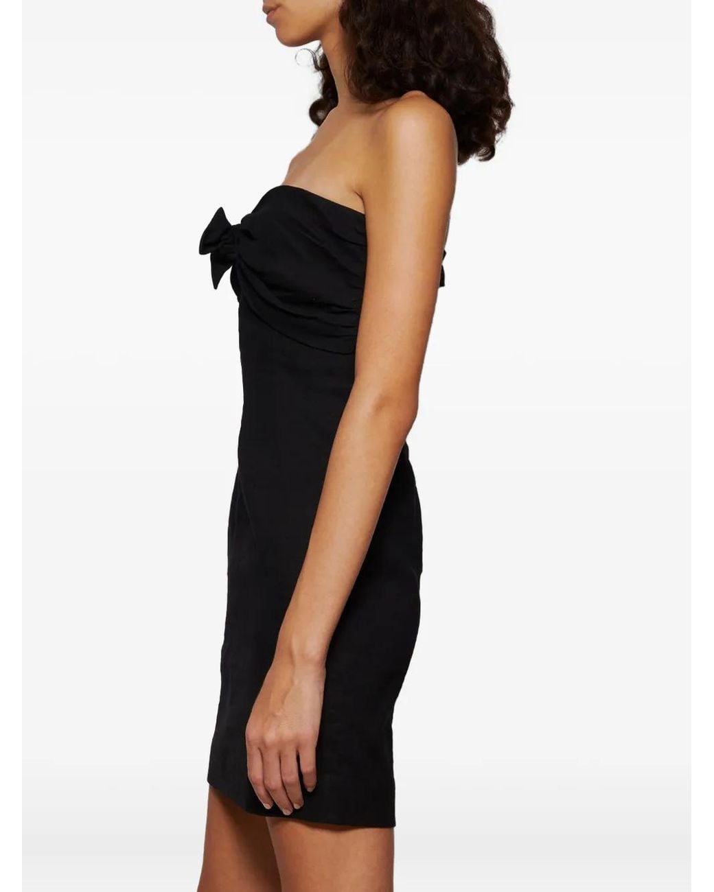 princess polly baby blue dress Strapless Black Ruched Bodycon Dress main image 0