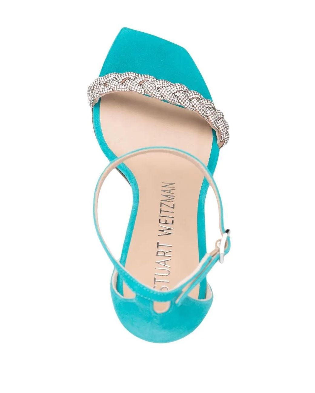 Stuart Weitzman Blue Sue 100Mm Braided-Strap Sandals