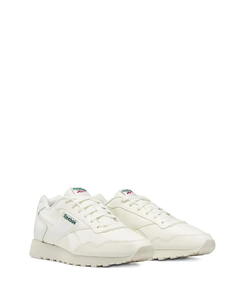 Reebok White Glide "Chalk/Dark" Sneakers