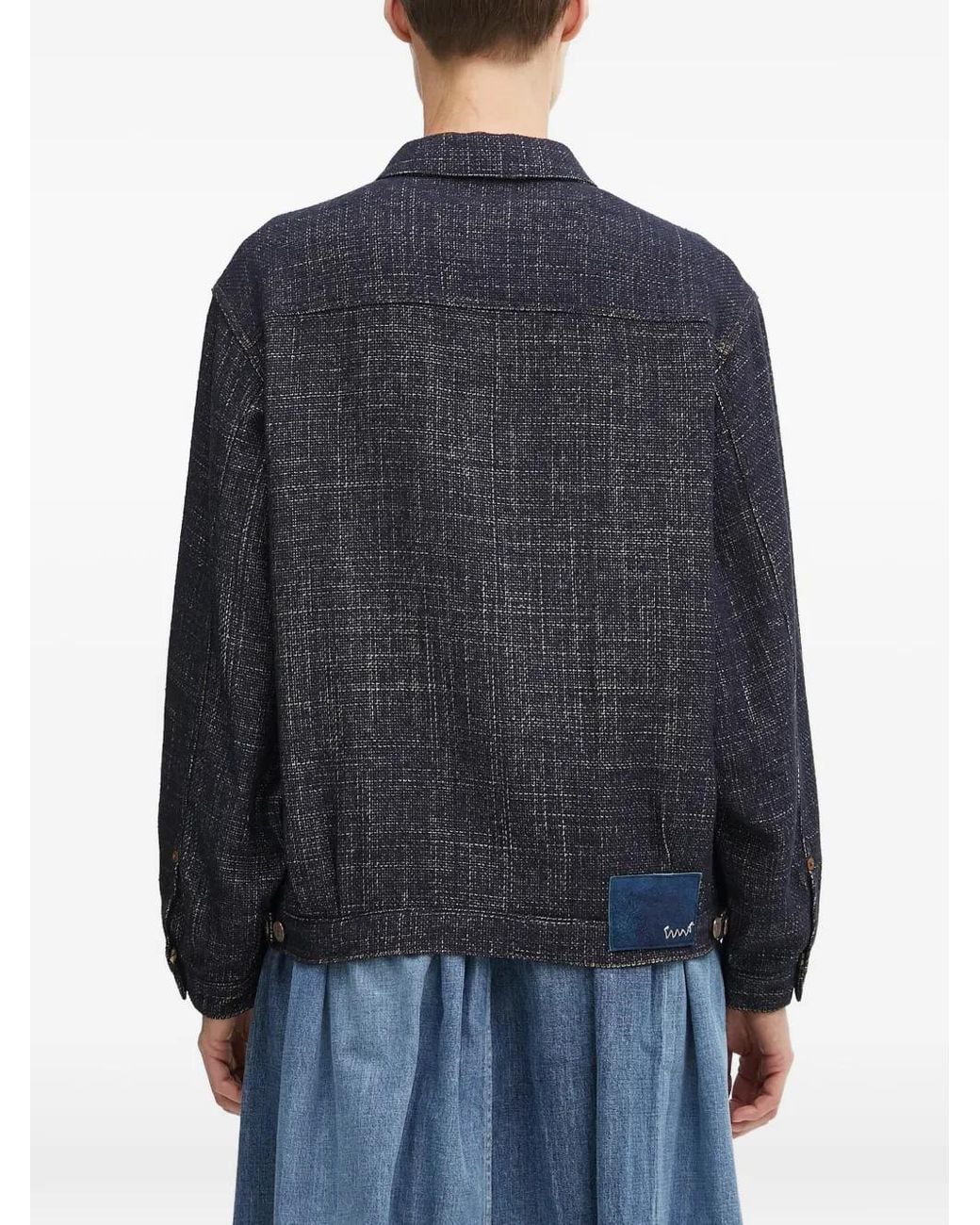 Visvim Blue Tweed-Effect Button-Up Jacket