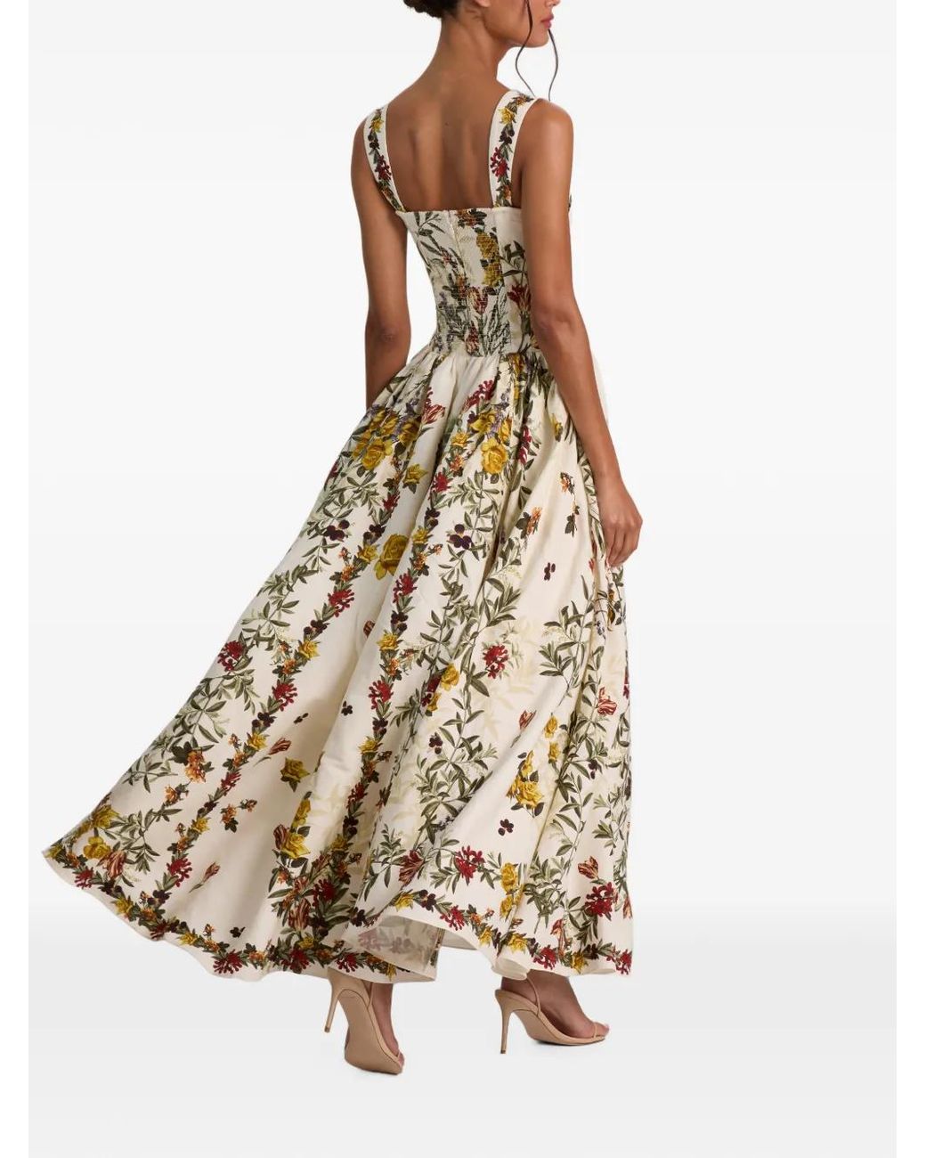 Alice + Olivia Metallic Vera Midi Dress