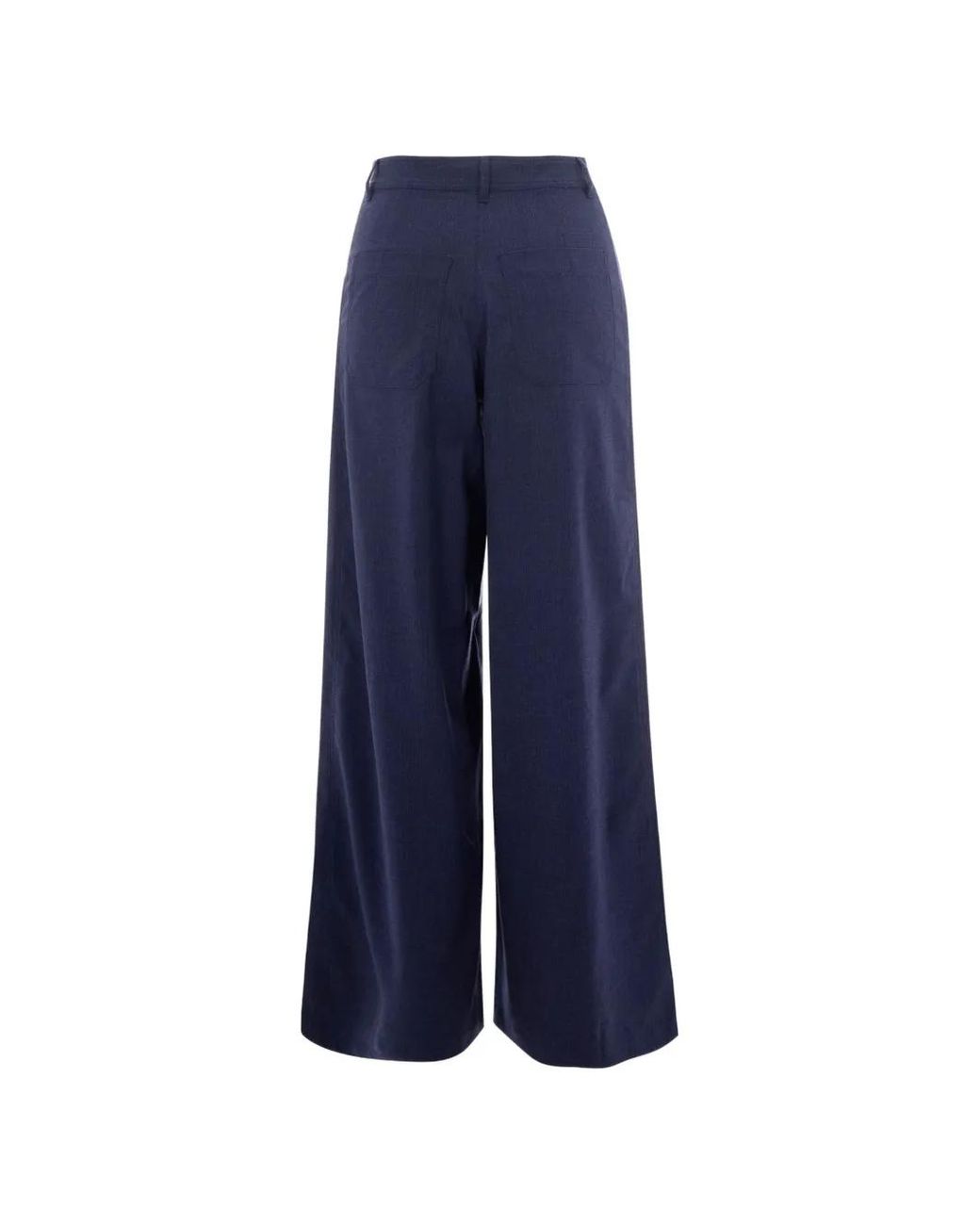 Sessun Blue Button-Up Palazzo Pants