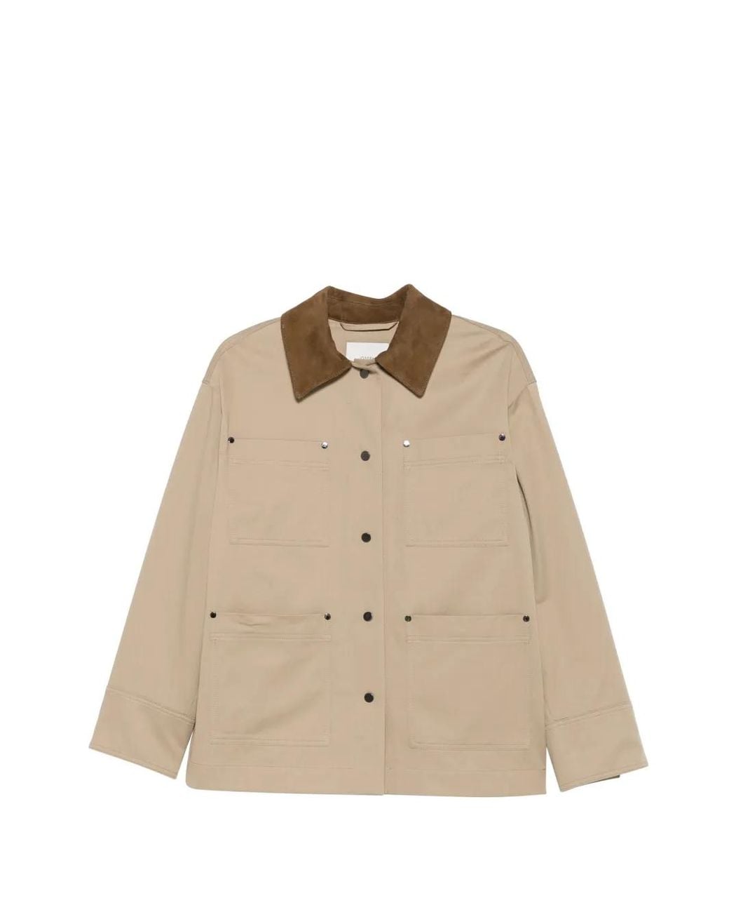 Joseph Natural Suede-Collar Utility Jacket