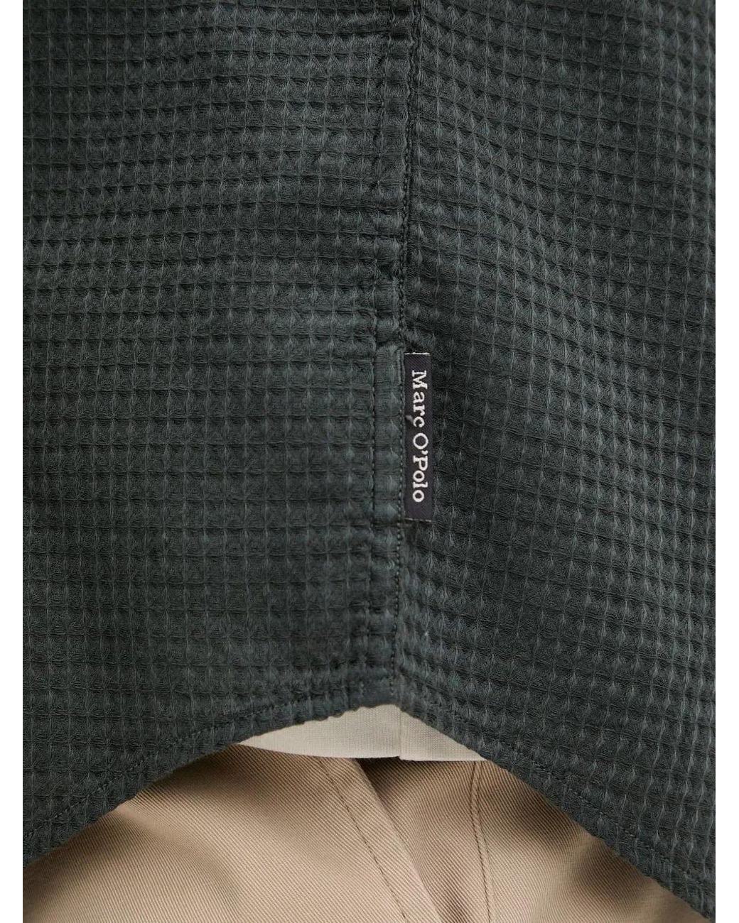 Marc O' Polo Black Textured Chest-Pocket Shirt for men