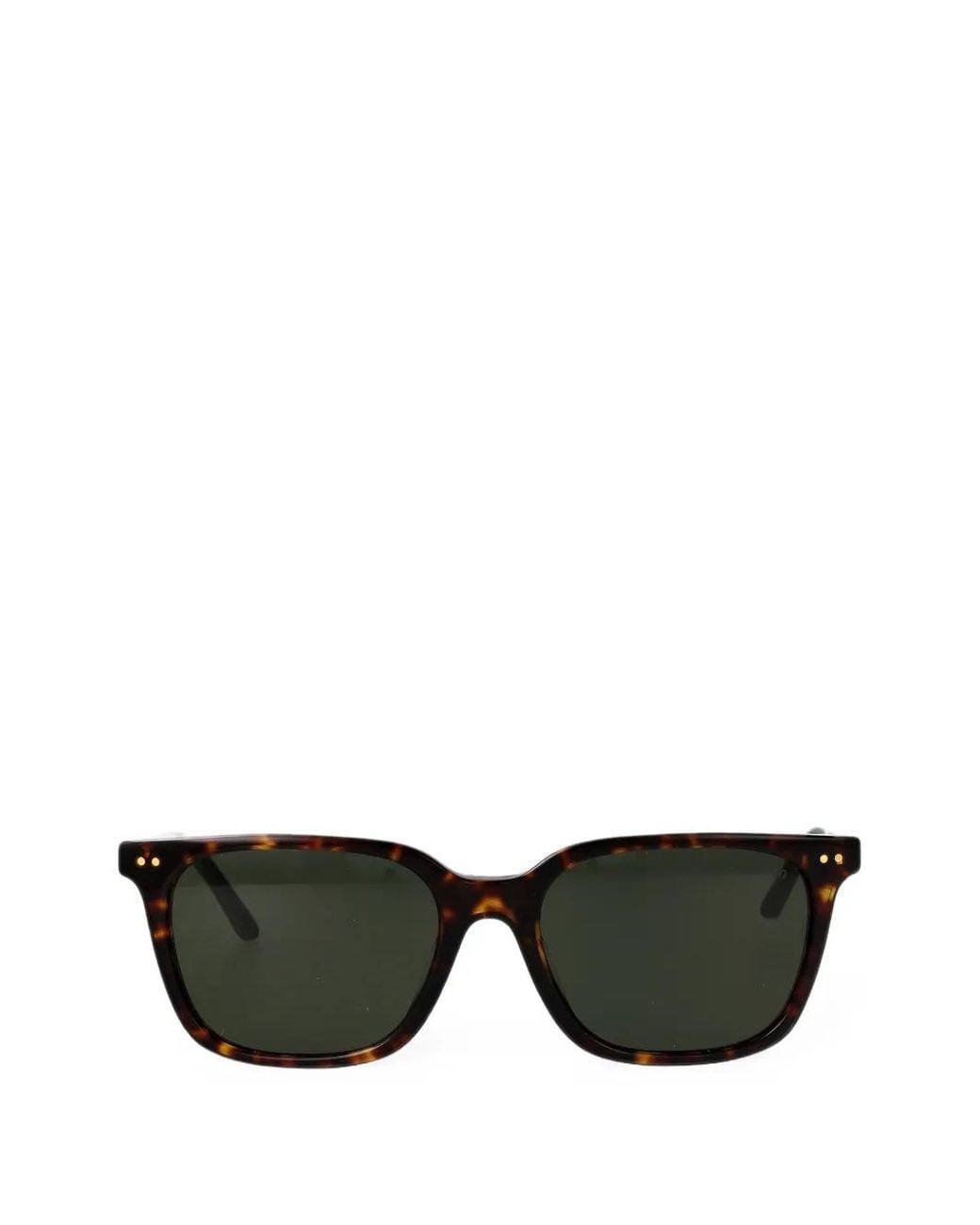 Polo Ralph Lauren Black Rugby-Stripe Square Sunglasses for men