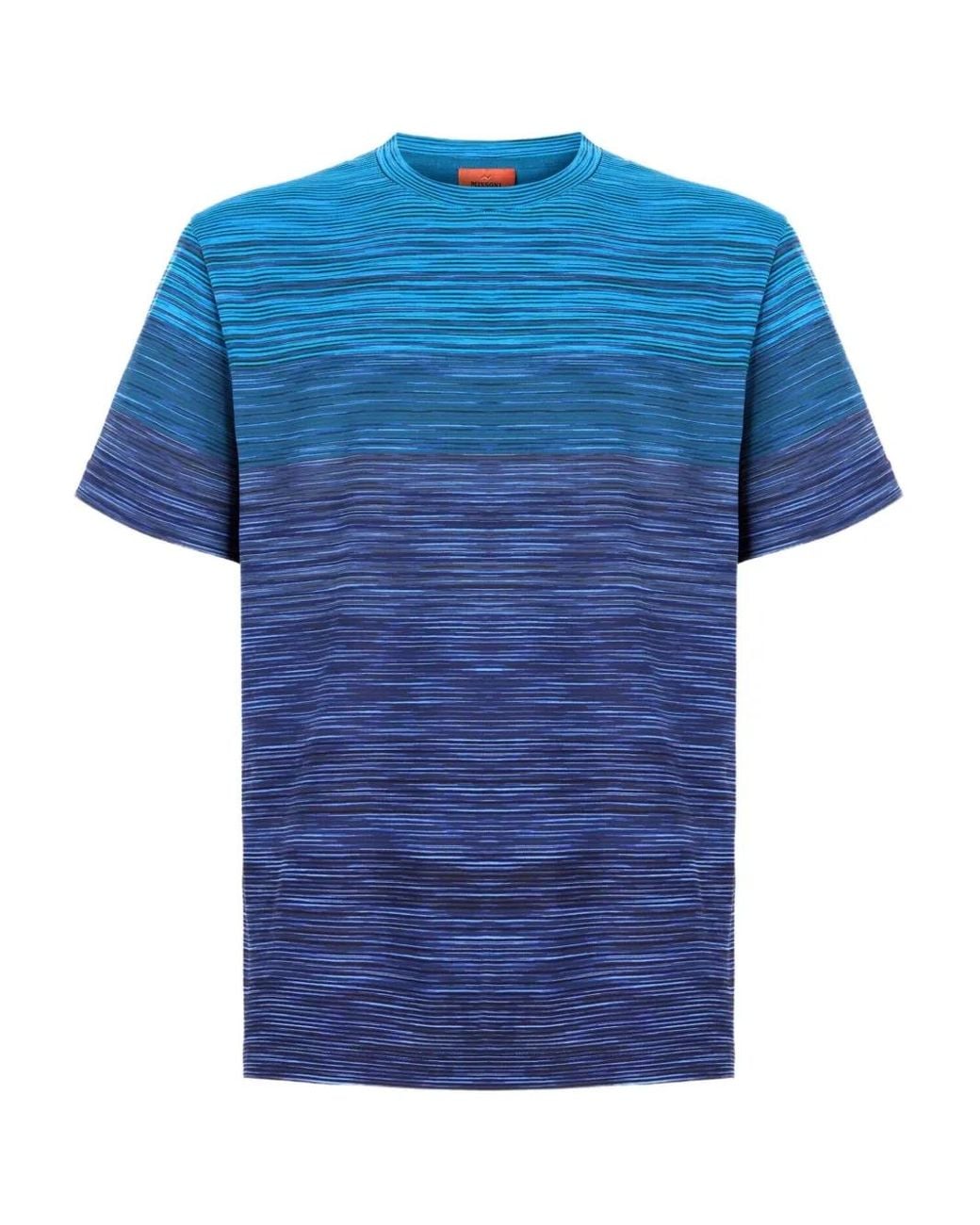 Missoni Blue Ombre Striped T-Shirt for men